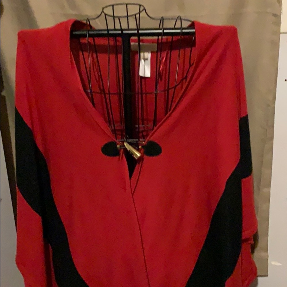 Michael Kors Red and Black sweater